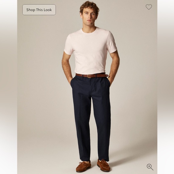 J.Crew Straight-fit creased stretch cotton-blend twill trouser 31/30